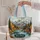 Mountain Cabin River Landscape for Rustic Autumn Escapes and Nature Lovers Quilted Tote Bag - 5
