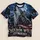 Howling Wolf Beneath Full Moon for Wild Outdoor Nights and Freedom Loving Men Camping All-over Print Unisex T-shirt - 5