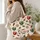 Hot Cocoa Christmas Motifs for Cozy Holiday Celebrations and Festive Winter Gift Giving Quilted Tote Bag - 3