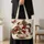 Santa Snowman Christmas Tree and Cardinal Holiday Cheer for Cozy Winter Gift Giving Quilted Tote Bag - 4