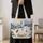 Alpine Ski Slope Gondola Scene for Winter Getaways and Mountain Resort Lovers Quilted Tote Bag - 4
