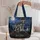 Moonlit Gray Wolf and Mountain Forest for Nature Lovers and Cozy Nights Quilted Tote Bag - 5