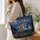 Moonlit Gray Wolf and Mountain Forest for Nature Lovers and Cozy Nights Quilted Tote Bag - 3