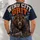 Fierce Football Bear And City Skyline For Halloween And Game Day Casual Wear All-over Print Unisex T-shirt - 4