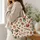 Gingerbread Cocoa Baking Motifs for Cozy Christmas Kitchen Cheer for Holiday Bakers Quilted Tote Bag - 3