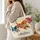 Colorful Dachshund Sweater Dogs for Dog Lovers and Cozy Everyday Style Quilted Tote Bag - 3