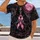 Gothic Reaper With Pink Ribbon For Awareness Events And Alternative Everyday Style All-over Print Unisex T-shirt - 2
