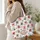 Pink Christmas Mahjong Tiles With Cardinals for Holiday Game Nights and Mahjong Lovers Quilted Tote Bag - 3