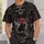 Gothic Skull Mask and Moonlit Horseman for Dark Fantasy Nights and Themed Events All-over Print Unisex T-shirt - 6