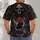 Gothic Skull Mask and Moonlit Horseman for Dark Fantasy Nights and Themed Events All-over Print Unisex T-shirt - 4