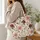 Cream Dusty Rose Floral Vines for Garden Strolls and Market Days, A Thoughtful Gift Quilted Tote Bag - 3