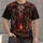 Horned Infernal Skull and Burning Cathedral for Halloween Nights and Gothic Style Fans All-over Print Unisex T-shirt - 1
