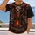 Horned Infernal Skull and Burning Cathedral for Halloween Nights and Gothic Style Fans All-over Print Unisex T-shirt - 2