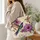 Purple Hibiscus Hummingbirds for Garden Lovers and Nature-Inspired Gifting Quilted Tote Bag - 3