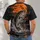 Largemouth Bass Under an Orange Moon for Night Fishing and Halloween Outdoor Style All-over Print Unisex T-shirt - 4