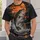 Largemouth Bass Under an Orange Moon for Night Fishing and Halloween Outdoor Style All-over Print Unisex T-shirt - 6