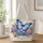 Blue Butterfly And Hydrangea Blooms For Garden Lovers And Spring Gift Giving Quilted Tote Bag - 1
