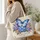 Blue Butterfly And Hydrangea Blooms For Garden Lovers And Spring Gift Giving Quilted Tote Bag - 3