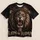 Roaring Lion Of Judah With Thorn Crown And Cross For Christian Faith Gifts For Men All-over Print Unisex T-shirt - 5