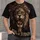 Roaring Lion Of Judah With Thorn Crown And Cross For Christian Faith Gifts For Men All-over Print Unisex T-shirt - 1