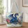 Blue Dragon Among Garden Blooms for Fantasy Lovers and Whimsical Everyday Home Style Quilted Tote Bag - 1