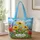 Colorful Wildflower Meadow With Bees for Spring Cottage Living and Garden Lovers Quilted Tote Bag - 1
