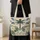 Navy Dragonfly Lotus Garden for Nature Lovers and Birthday Gifts for Women and Moms Quilted Tote Bag - 4