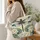 Navy Dragonfly Lotus Garden for Nature Lovers and Birthday Gifts for Women and Moms Quilted Tote Bag - 3