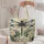 Navy Dragonfly Lotus Garden for Nature Lovers and Birthday Gifts for Women and Moms Quilted Tote Bag - 5
