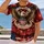 Bald Eagle and Flag Tribute for Independence Day Celebrations and Summer Gatherings All-over Print Unisex T-shirt - 2