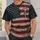 Distressed American Flag and Cross for Outdoor Faith and Heritage Gatherings for Men All-over Print Unisex T-shirt - 6