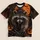 Halloween Raccoon Beneath Full Moon and Castle with Pumpkins for Spooky Night Out All-over Print Unisex T-shirt - 5
