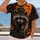 Halloween Raccoon Beneath Full Moon and Castle with Pumpkins for Spooky Night Out All-over Print Unisex T-shirt - 2