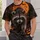 Halloween Raccoon Beneath Full Moon and Castle with Pumpkins for Spooky Night Out All-over Print Unisex T-shirt - 6