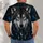 Cosmic Wolf With Moon And Stars For Night-Sky Lovers And Everyday Casual Style Wear All-over Print Unisex T-shirt - 4