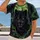 Glowing Green Moon Wolf in Haunted Forest for Halloween Cosplay and Gothic Nightlife All-over Print Unisex T-shirt - 2
