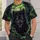Glowing Green Moon Wolf in Haunted Forest for Halloween Cosplay and Gothic Nightlife All-over Print Unisex T-shirt - 6