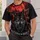 Fierce Wolf Beneath a Blood Moon for Gothic Halloween Night Enthusiasts All-over Print Unisex T-shirt - 6