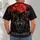 Fierce Wolf Beneath a Blood Moon for Gothic Halloween Night Enthusiasts All-over Print Unisex T-shirt - 4