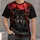 Fierce Wolf Beneath a Blood Moon for Gothic Halloween Night Enthusiasts All-over Print Unisex T-shirt - 1