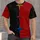 Split Black And Crimson Star Motif For Bold Everyday Outdoor Wear And Casual Style All-over Print Unisex T-shirt - 1