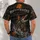 Halloween Skeleton Fish and Moonlit Lake for Spooky Night Fishing Fans All-over Print Unisex T-shirt - 4