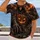 Hooded Skull and Fiery Pumpkin for Halloween Nights and Spooky Season Wear All-over Print Unisex T-shirt - 2