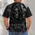 Hooded Skull Reaper and Moonlit Cemetery for Gothic Nights and Dark Everyday Style All-over Print Unisex T-shirt - 4