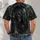 Hooded Skeleton Reaper and Gothic Ruins for Dark Fantasy Events and Everyday Wear All-over Print Unisex T-shirt - 4