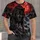 Fierce Howling Wolf Beneath a Crimson Moon for Gothic Nights and Dark Fantasy Fans All-over Print Unisex T-shirt - 1