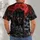 Fierce Howling Wolf Beneath a Crimson Moon for Gothic Nights and Dark Fantasy Fans All-over Print Unisex T-shirt - 4
