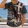Bald Eagle Flag Cross Mountain Faith Family Freedom Patriotic Weekend Wear for Men All-over Print Unisex T-shirt - 2