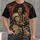 Curly-Haired Martial Artist Portrait for Retro Action Fans and Bold Everyday Style All-over Print Unisex T-shirt - 1