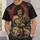 Curly-Haired Martial Artist Portrait for Retro Action Fans and Bold Everyday Style All-over Print Unisex T-shirt - 6